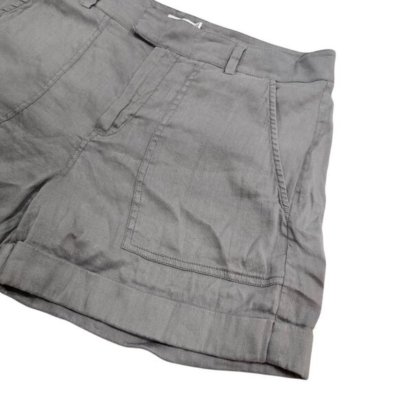 Vince Chino Shorts Women's Gray 6 Linen Blend Hook &‎ Eye Pockets Casual Outdoor - Picture 2 of 5